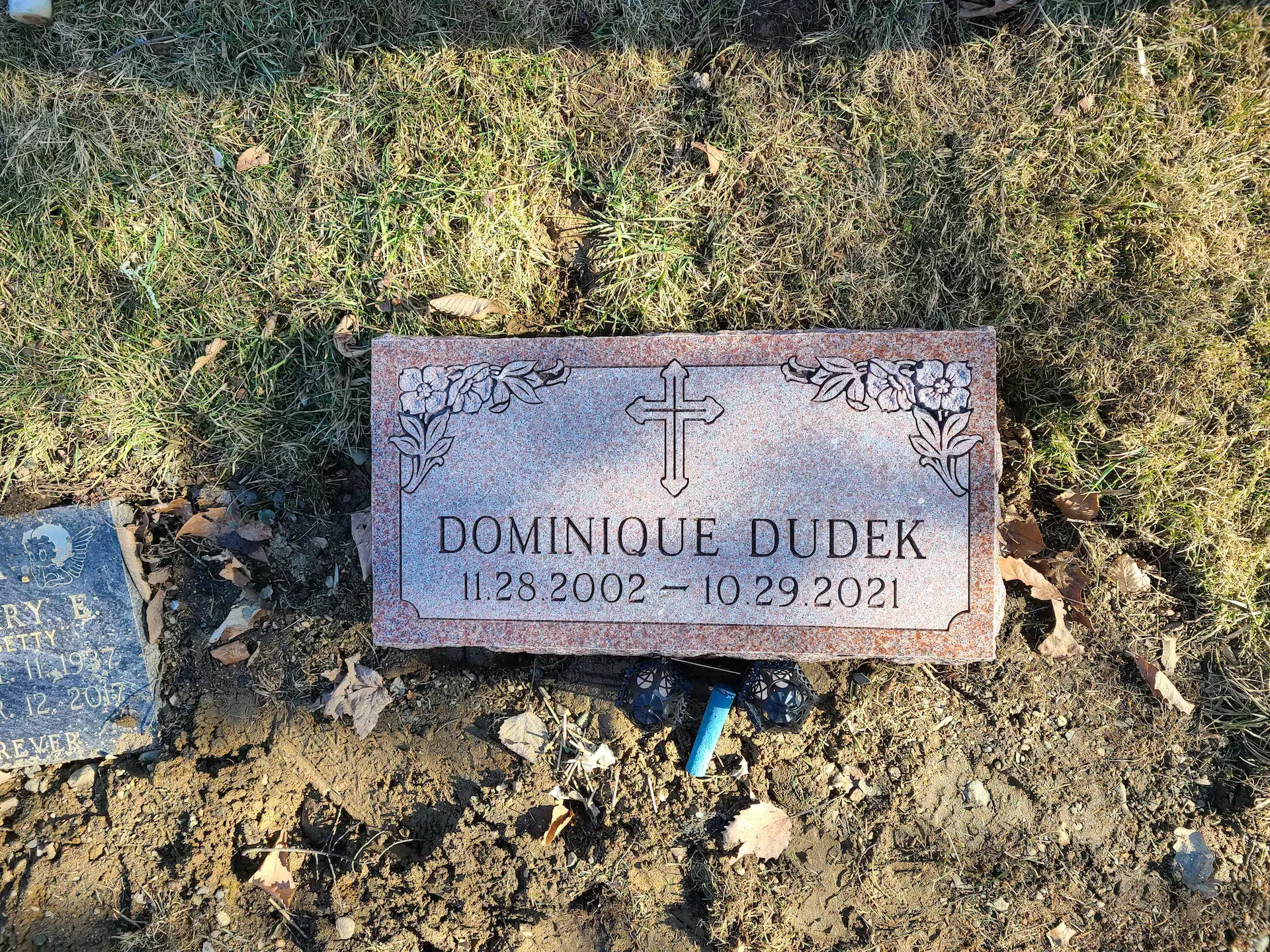 Granite Footstone / Foot Marker hand-carved by Footstone Marker Guide in NJ — image 3