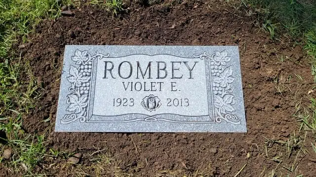 Granite Footstone / Foot Marker hand-carved by Footstone Marker Guide in NJ — image 4